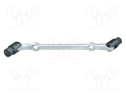 Wrench; hex key,with joint; HEX 5mm,HEX 6mm; tool steel; L: 202mm