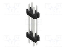 Connector: pin strips; pin header; male; PIN: 4; 1.27mm; THT; 2x2