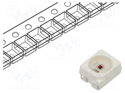 LED; orange; SMD; 3528,PLCC4; 1000÷1800mcd; 3.5x2.8x1.8mm; 120°