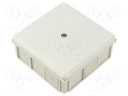 Enclosure: junction box; X: 90mm; Y: 90mm; Z: 37mm; wall mount; IP55