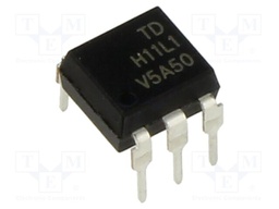 Optocoupler; THT; OUT: Schmitt trigger; 5kV; DIP6; Colour: black