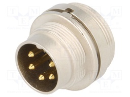 Connector: M16; male; for panel mounting,rear side nut,screwed