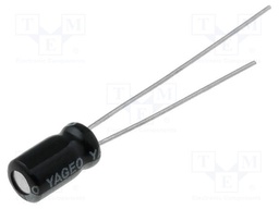 Capacitor: electrolytic; THT; 4.7uF; 50VDC; Ø4x7mm; Pitch: 1.5mm
