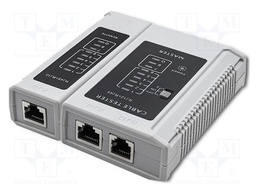 Tester: LAN wiring; LED; RJ12,RJ45; 140x125x30mm