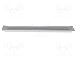 Brush strip; 1U; grey; Standard: 19"; Y: 10mm; X: 365mm; Z: 68mm