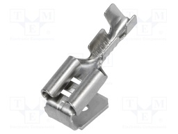 Terminal: flat; 6.3mm; 0.8mm; female/male; 0.5÷1mm2; crimped; brass