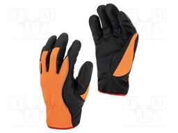 Protective gloves; Size: 11; orange; elastane,polyester,PU; tag