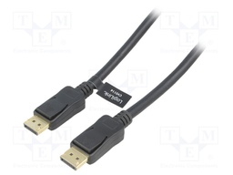 Cable; DisplayPort 1.2; DisplayPort plug,both sides; 20m; black