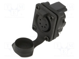 Connector: XLR; socket; female; AXS; 7.5A; 133V; PIN: 5; IP65; THT