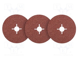 Cleaning cloth: sandpaper; Granularity: 60; Ø125mm; 3pcs.