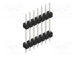 Connector: pin strips; pin header; male; PIN: 7; 2.54mm; THT; 1x7