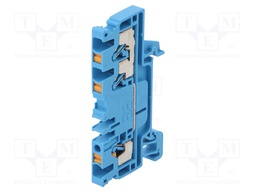 Splice terminal: rail; 2.5mm2; ways: 1; terminals: 3; blue; wemid
