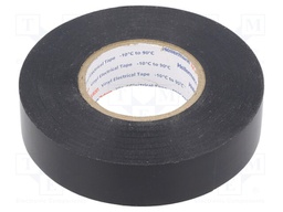 Tape: electrical insulating; W: 19mm; L: 33m; Thk: 0.2mm; black; 240%