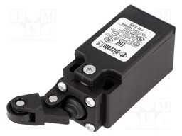 Limit switch; angled lever with roller,rubber seal; NO + NC