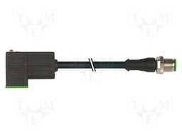 Connection lead; plug; PIN: 3; Contacts ph: 9.4mm; 4A; female; 24VDC