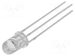 LED; 5mm; bicolour; red/blue; 8500mcd; 4000mcd; 30°; Front: convex