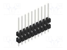 Connector: pin strips; pin header; male; PIN: 10; 2.54mm; THT; 1x10