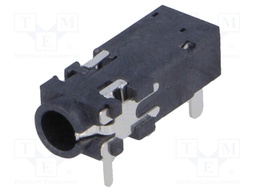 Socket; Jack 3,5mm; female; ways: 4; THT; W: 6.7mm; H: 5mm; D: 17.3mm