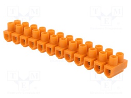 Terminal block; screw terminal; 4mm2; 32A; ways: 12; terminals: 24
