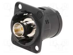 Coupler; BNC socket,both sides; 75Ω; black; Series: EH; 19x24mm