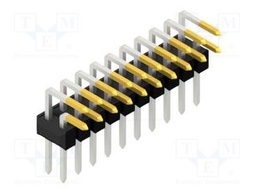 Connector: pin strips; pin header; male; PIN: 20; 2.54mm; THT; 2x10