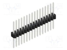 Connector: pin strips; pin header; male; PIN: 16; 1.27mm; THT; 1x16