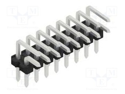 Connector: pin strips; pin header; male; PIN: 16; 2.54mm; THT; 2x8