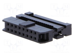 Plug; IDC; female; PIN: 16; IDC; for ribbon cable; 1mm; gold flash