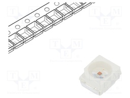 LED; SMD; 3528,PLCC2; yellow; 1000÷2300mcd; 3.5x2.8x1.8mm; 120°