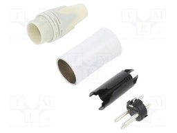 CABLE CON. MALE 3POLE WHITE