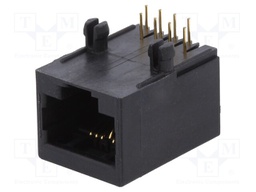 Socket; RJ45; PIN: 8; Cat: 5; unshielded; gold-plated; Layout: 8p8c