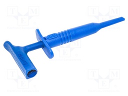 Clip-on probe; hook type; 15A; 1kVDC; blue; Plating: nickel plated