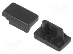 Cap for LED profiles; black; ABS; Application: SLIM8