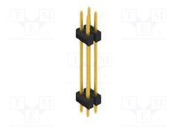 Connector: pin strips; pin header; male; PIN: 4; 2.54mm; THT; 2x2