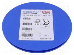 Markers for cables and wires; Label symbol: /; 1÷3mm; PVC; yellow