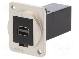 Coupler; both sides,Mini DisplayPort socket; FT; 19x24mm