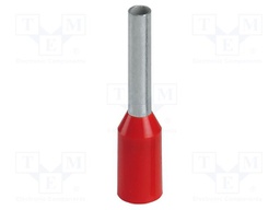 Tip: bootlace ferrule; insulated; copper; 1mm2; 8mm; tinned; red