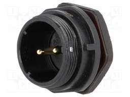 Socket; male; SP21; PIN: 2; IP68; soldering; 500V; 4mm2; 30A; -25÷85°C