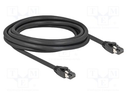 Patch cord; S/FTP; Cat: Cat 8.1; RJ45 plug,both sides; 3m; black