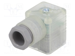 Connector: valve connector; plug; form A; 18mm; female; PIN: 3; 8A