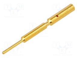 Contact; male; 0.6mm; gold-plated; 0.25÷0.5mm2; crimped; for cable