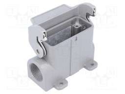 Enclosure: for Han connectors; Han A; size 10A; with latch; PG16