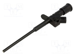 Clip-on probe; pincers type; 10A; black; Grip capac: max.4mm; 4mm