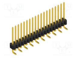 Connector: pin strips; pin header; male; PIN: 19; 1.27mm; SMT; 1x19