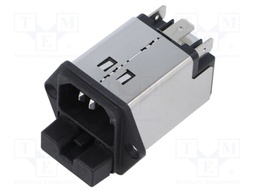 Connector: AC supply; socket; male; 4A; 250VAC; IEC 60320; C14 (E)