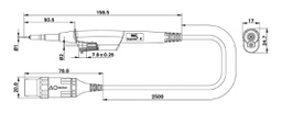 Probe: for oscilloscope; 0÷250MHz; 10: 1; 1.3ns; 10÷30pF; 2.5m; 10MΩ