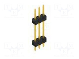 Connector: pin strips; pin header; male; PIN: 3; 2.54mm; THT; 1x3