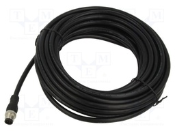 Connection lead; M12; PIN: 8; straight; 10m; plug; max.80°C; PVC