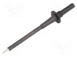 Test probe; 10A; black; Socket size: 4mm; Plating: nickel plated