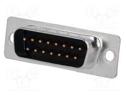 D-Sub; PIN: 15; plug; male; with filter; soldering; for cable